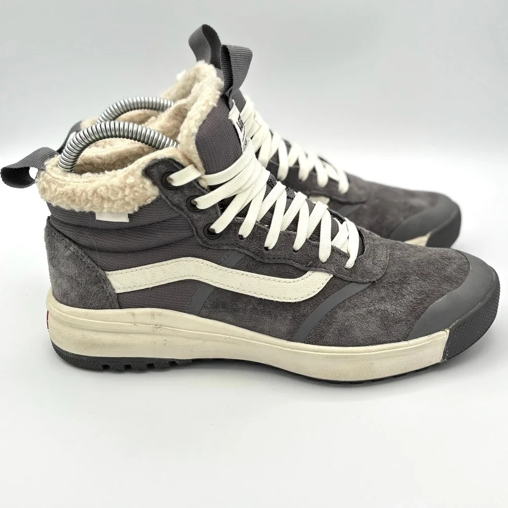 Vans Womens Hi MTE Ultrarange 8 Grey Gorpcore Trail Hiking Sherpa Lined Boots